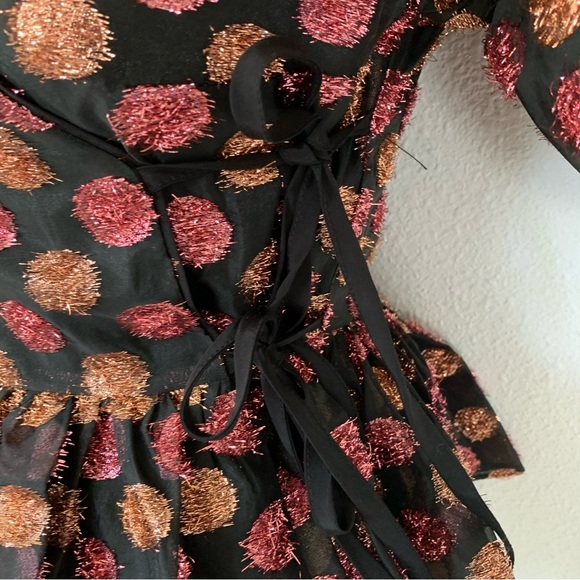 Dream Sister Jane metallic polka dot wrap top - Picture 10 of 15